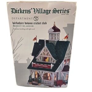 Department 56 2011 Dickens Village Berkshire Downs Cricket Club w/ Box 4020186